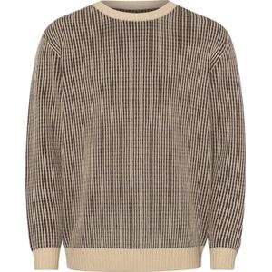 Pullovers - Zandkleur/Bruin Gedessineerd - 100% Polyacryl