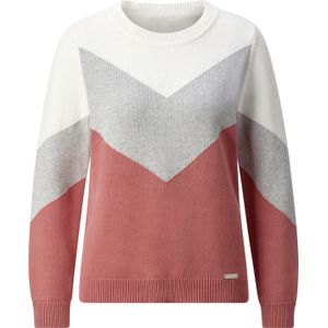 Gebreide Trui - Bruinroze/Lichtgrijs Mêlee - 100% Katoen - Lange Mouwen