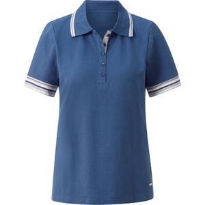 Dames Poloshirt in jeansblauw