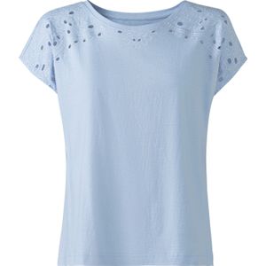 Shirt met ronde hals in ijsblauw