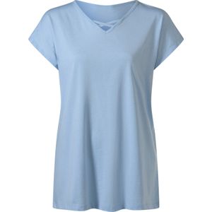 Dames Lang shirt in ijsblauw