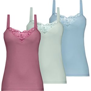 Wäschepur - Dames Hemd - Bessenrood - Batistmotief