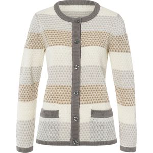 Lichtgrijs/Beige Gedessineerd Vest - 100% Polyacryl