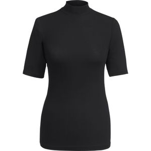 Bikini - Zwart - 95% Modaal 5% Elastaan - Korte Mouwen Turtleneck