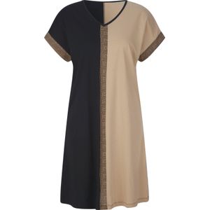 Dames Nachthemd in zwart/beige
