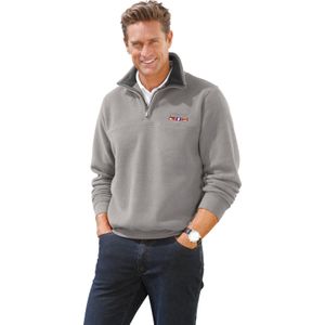 Grijs Mêlee - Truien - 100% Polyester - Lange Mouwen - Schipperskraag