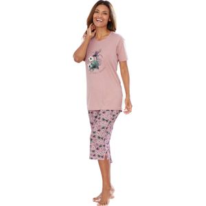 Dames Capri-pyjama in hortensia bedrukt