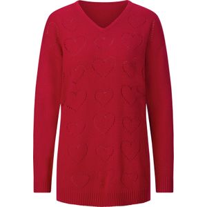 Dames Lange pullover in rood