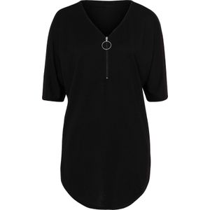 Dames strandshirt in zwart