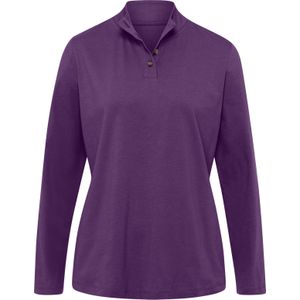 Dames Shirt met opstaande kraag in prune