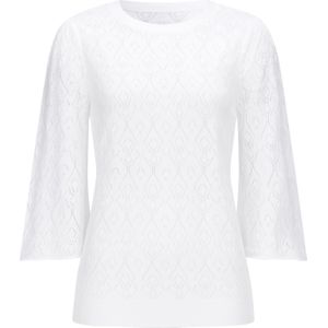 Dames Ajour pullover in wit