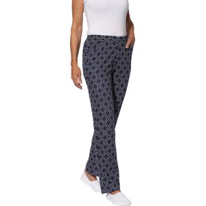 Stretchbroeken - Marine/Wit Gedessineerd - 100% Viscose