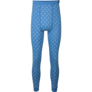 Heren Broek, lang in middenblauw + middenblauw bedrukt