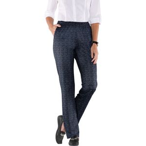 Stretchbroeken - Rookblauw Gedessineerd - 100% Polyester - Steekzakken