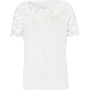 Ecru Bikini - 100% Katoen - Ronde Hals - Korte Mouwen - Unikleur