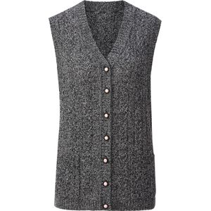 Vesten - Zwart Mêlee - 100% Polyacryl