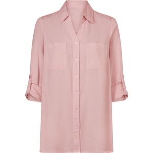 Dames Longline blouse in hortensia