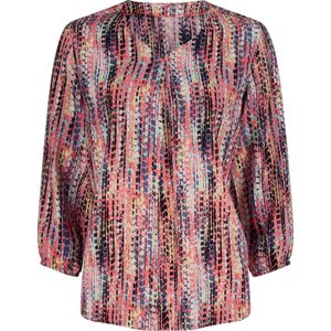 Dames Blouse met print in rozenkwarts/rookblauw bedrukt