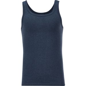 Donkerblauw Mêlee Hemd - Mouwloos - 100% Katoen