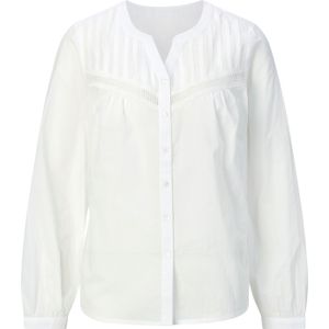 Dames Blouse met lange mouwen in ecru