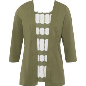 Classic Basics - 2-in-1-shirt - Kaki - 100% Katoen