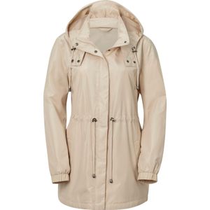 Dames - Lange Jas - Steengrijs - Winddicht en Waterafstotend