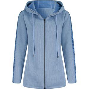 Dames Gebreid fleecejack in bleu