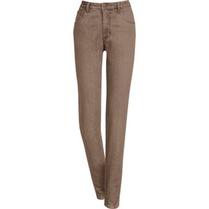 Dames 5-pocketjeans in taupe