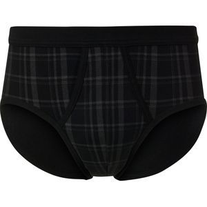 Heren Slip in zwart geruit