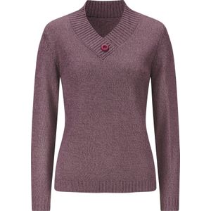 Gebreide Trui - Wijnrood/Mauve Mêlee - 100% Polyacryl