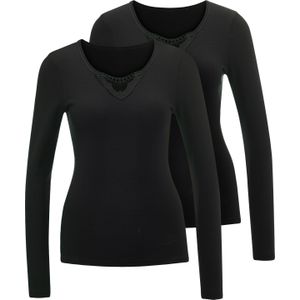 Dames Spencer - Zwart - Met Lange Mouwen - Set van 2