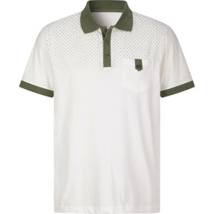 Heren Poloshirt in ecru/kaki