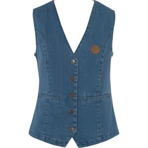 Dames Jeansgilet in blue-bleached