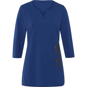 Longshirt - Royalblauw - 100% Katoen - Ronde Hals - 3/4-Mouwen