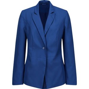 Blazer - Royalblauw - 100% Polyester - Knoopsluiting - Reverskraag