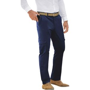 Driekwartbroek - Jeansblauw - Katoen/Elastaan - Steekzakken