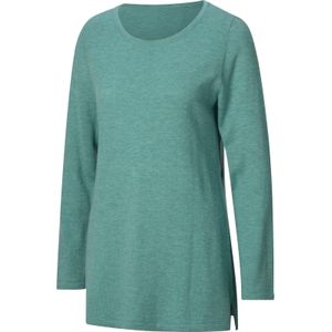 Dames Lange pullover in salie gemêleerd