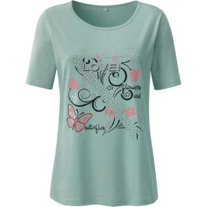 Kalkmint - Gedessineerd - Katoen