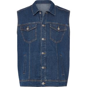 Gilet - Blue Stonewashed - 99% Katoen, 1% Elastaan