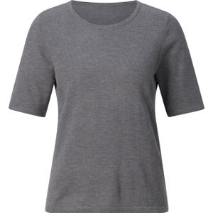 Dames Pullover met korte mouwen in grijs gemêleerd