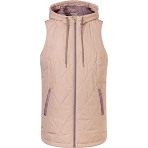 Dames Lang vest in beige