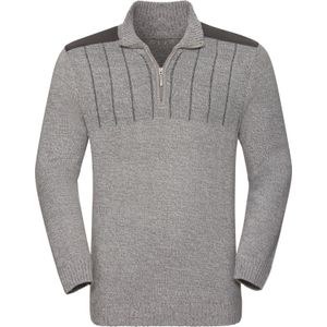 Lichtgrijs Mêlee - Pullover - 100% Polyacryl - Lange Mouwen - Ritssluiting