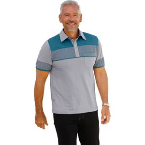 Heren Poloshirt met korte mouwen in topaas/steengrijs