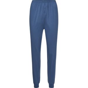 Pyjama - Jeansblauw/Mint Gestreept - Lange Mouwen - 100% Katoen