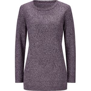 Pullovers - Aubergine Mêlee - 100% Polyacryl - Lange Mouwen