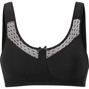 wäschepur - Steunbeha - Zwart - Katoen - Verpakking van 2 Stuks