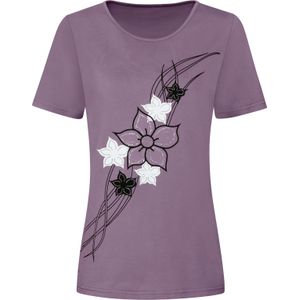 Shirt met korte mouwen in lavendel