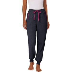 Broek - Sweatkwaliteit - Elastische Comfortband - Contrastkleurige Ritssluitingen