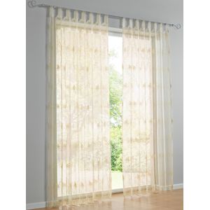 Decoratieve vitrage in crème