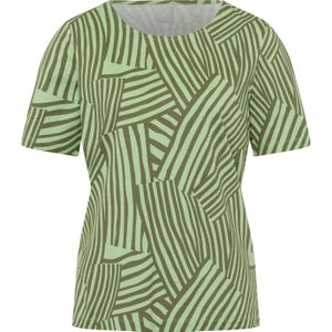 Olijf/Reseda Gedessineerd T-shirt - 100% Katoen